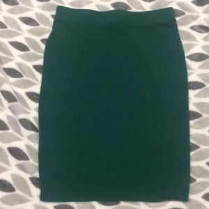 Green pencil skirt